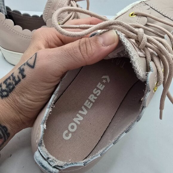 Converse | Chuck Taylor's All-Star pastel pink leather low-top sneakers WMS 6.5 - Picture 3 of 8